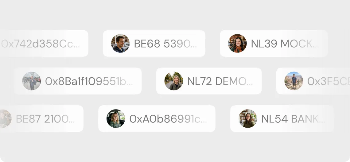 Recent recipients for sending money abroad in the Tap app